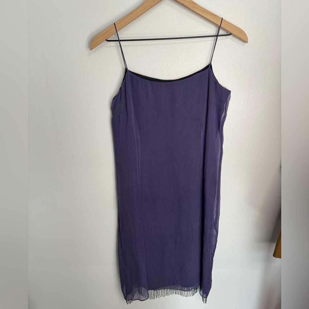 Vintage Harold’s 100% Silk Dress With Beaded Fringe